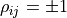 \rho_{ij} = \pm 1